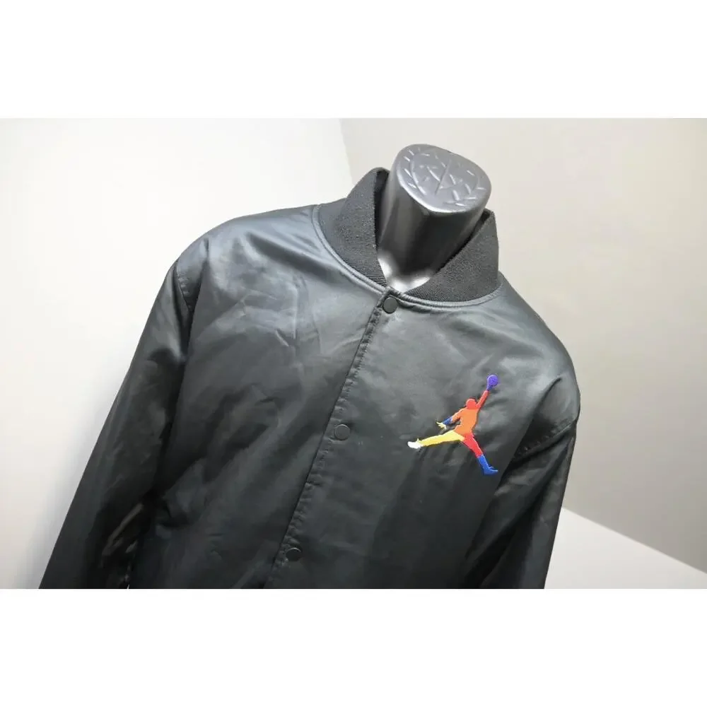Nike Air Jordan Jumpman Jacket Performance Athetic Snap up Black Mens Sz 2XL XXL